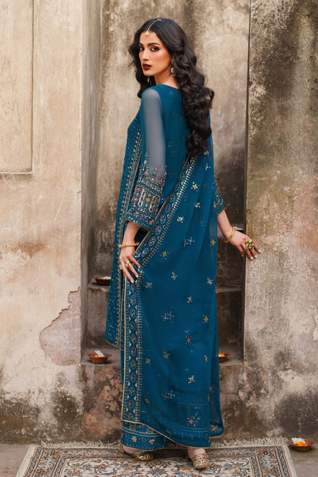 Naqshi | Kiraz Chiffon Collection | Aroosa - Formal Dress - available at Maria Faisal in UK and USA.