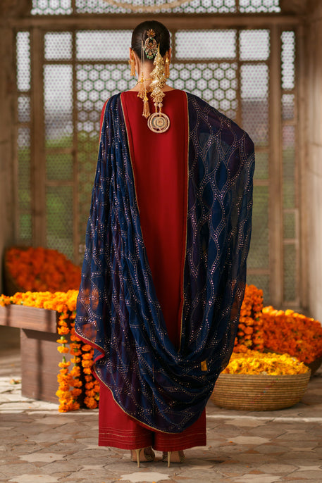 Naqshi | Zariah Crinkle Collection | Faheel - Formal Dress - available at Maria Faisal in UK and USA.