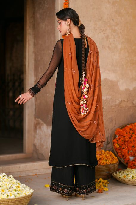 Naqshi | Zariah Crinkle Collection | Zarim - Formal Dress - available at Maria Faisal in UK and USA.