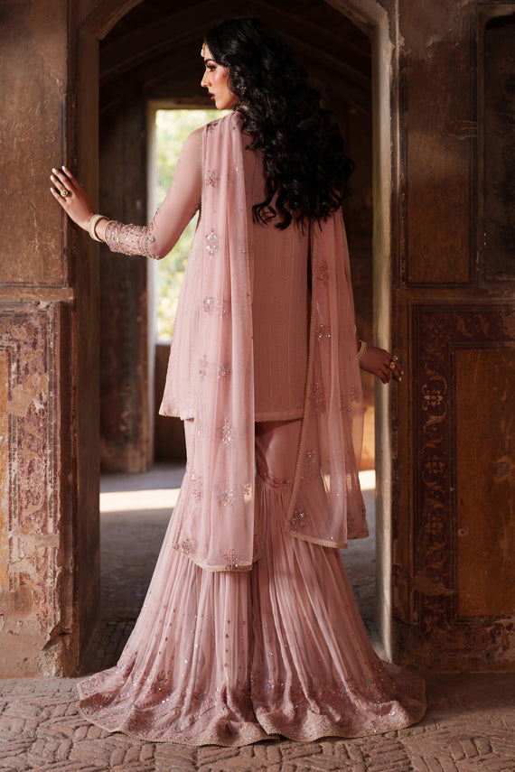 Naqshi | Kiraz Chiffon Collection | Zaria - Formal Dress - available at Maria Faisal in UK and USA.