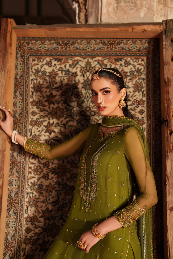 Naqshi | Kiraz Chiffon Collection | Anza - Formal Dress - available at Maria Faisal in UK and USA.