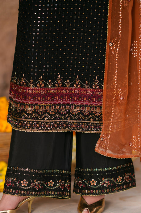 Naqshi | Zariah Crinkle Collection | Zarim - Formal Dress - available at Maria Faisal in UK and USA.