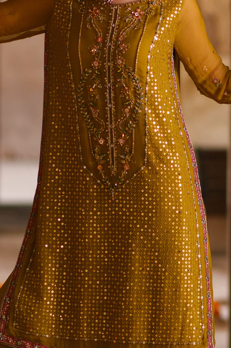 Naqshi | Zariah Crinkle Collection | Maahid - Formal Dress - available at Maria Faisal in UK and USA.