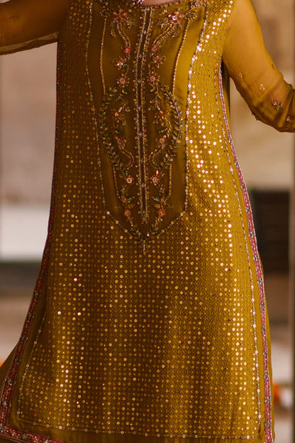 Naqshi | Zariah Crinkle Collection | Maahid - Formal Dress - available at Maria Faisal in UK and USA.