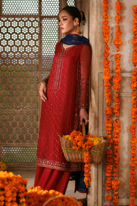Naqshi | Zariah Crinkle Collection | Faheel - Formal Dress - available at Maria Faisal in UK and USA.