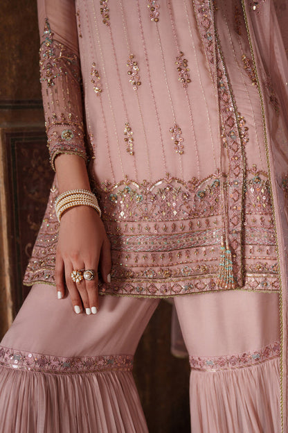Naqshi | Kiraz Chiffon Collection | Zaria - Formal Dress - available at Maria Faisal in UK and USA.