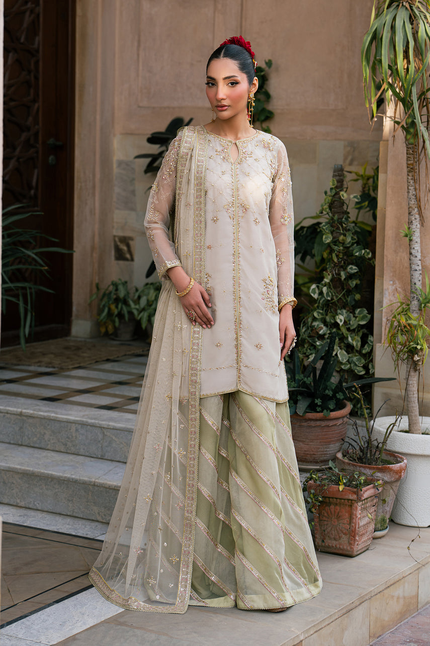 Naqshi | Tabeer Festive Dresses | Saaz - Formal Dress - available at Maria Faisal in UK and USA.