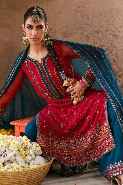 Naqshi | Zariah Crinkle Collection | Shazim - Formal Dress - available at Maria Faisal in UK and USA.