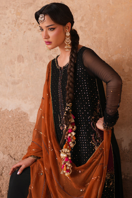 Naqshi | Zariah Crinkle Collection | Zarim - Formal Dress - available at Maria Faisal in UK and USA.