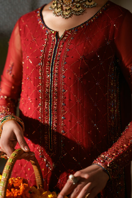 Naqshi | Zariah Crinkle Collection | Faheel - Formal Dress - available at Maria Faisal in UK and USA.