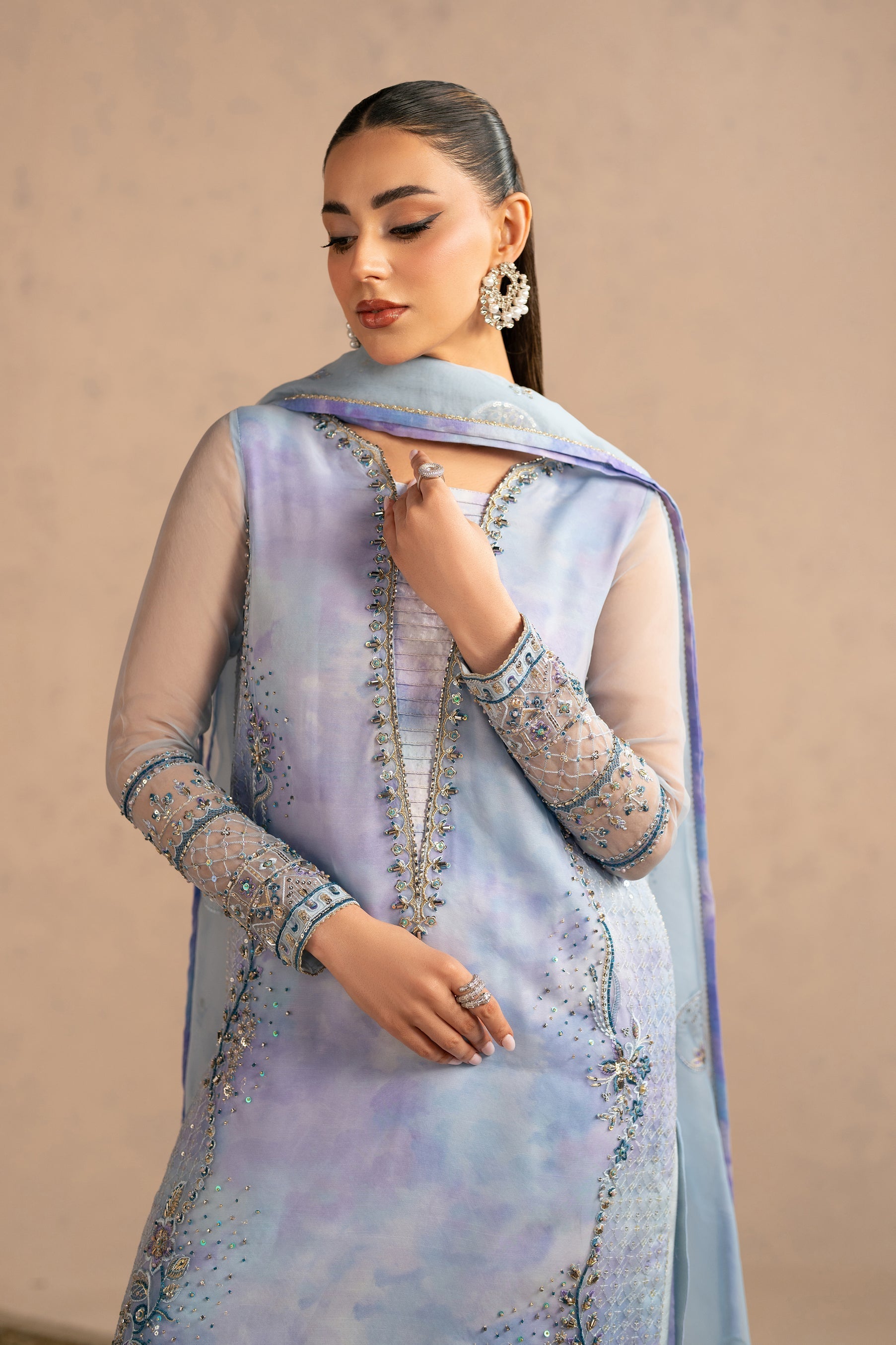 Naqshi | Festive Eid 26 | Rozal - Luxury Dress - available at Maria Faisal in UK and USA.