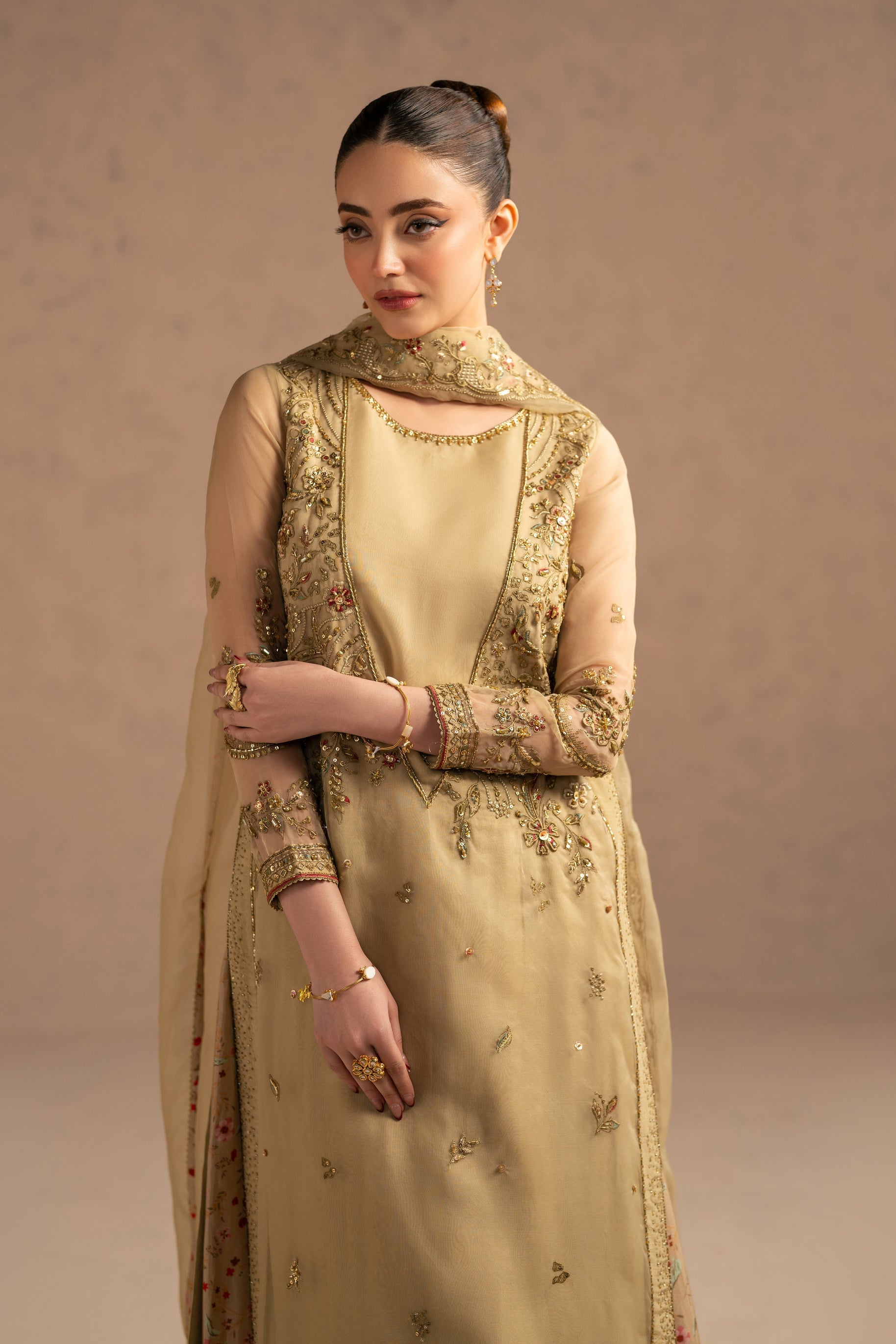 Naqshi | Festive Eid 26 | Lisa - Luxury Dress - available at Maria Faisal in UK and USA.