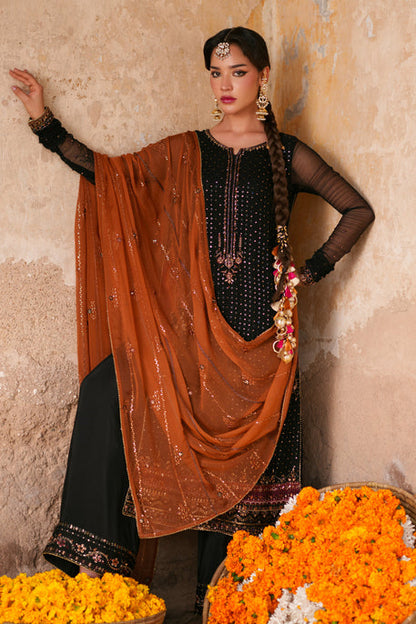 Naqshi | Zariah Crinkle Collection | Zarim - Formal Dress - available at Maria Faisal in UK and USA.