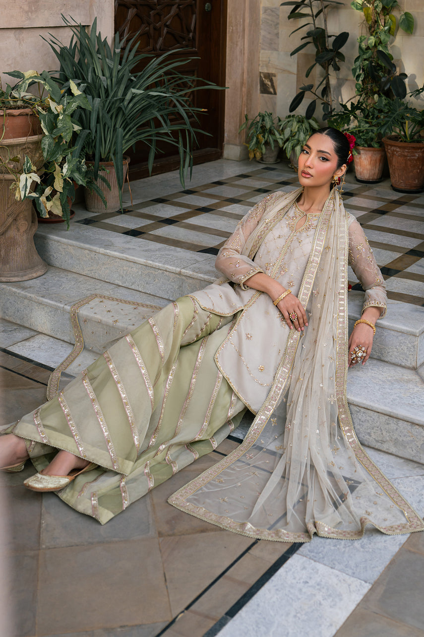 Naqshi | Tabeer Festive Dresses | Saaz - Formal Dress - available at Maria Faisal in UK and USA.