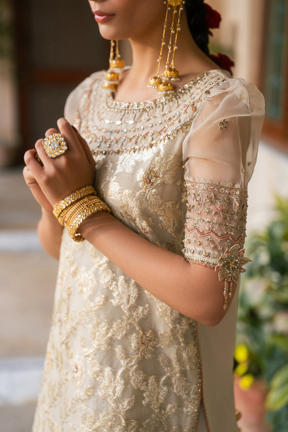 Naqshi | Festive Eid 26 | Ablaaj - Luxury Dress - available at Maria Faisal in UK and USA.