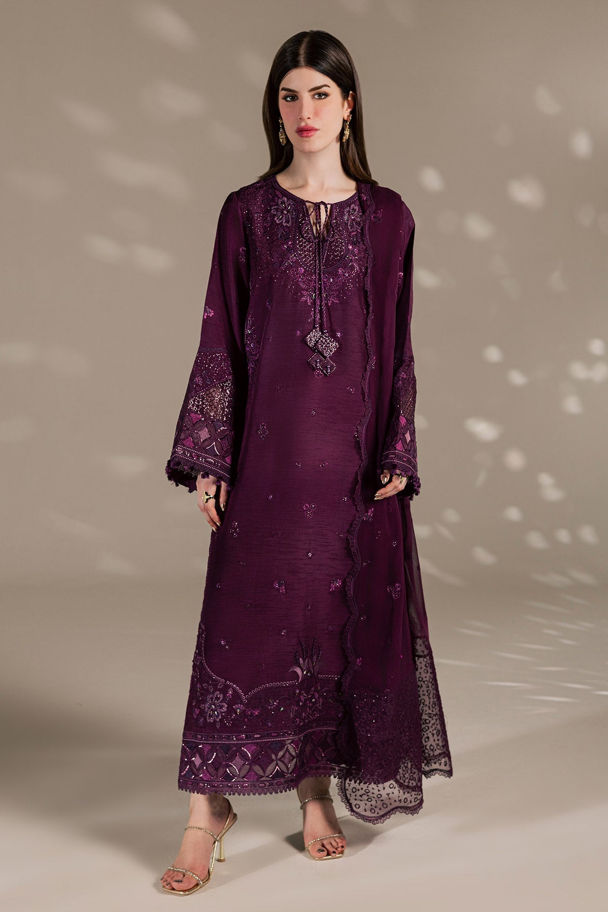 Nureh | The Silk 26 | S-36 - Luxury Dress - available at Maria Faisal in UK and USA.