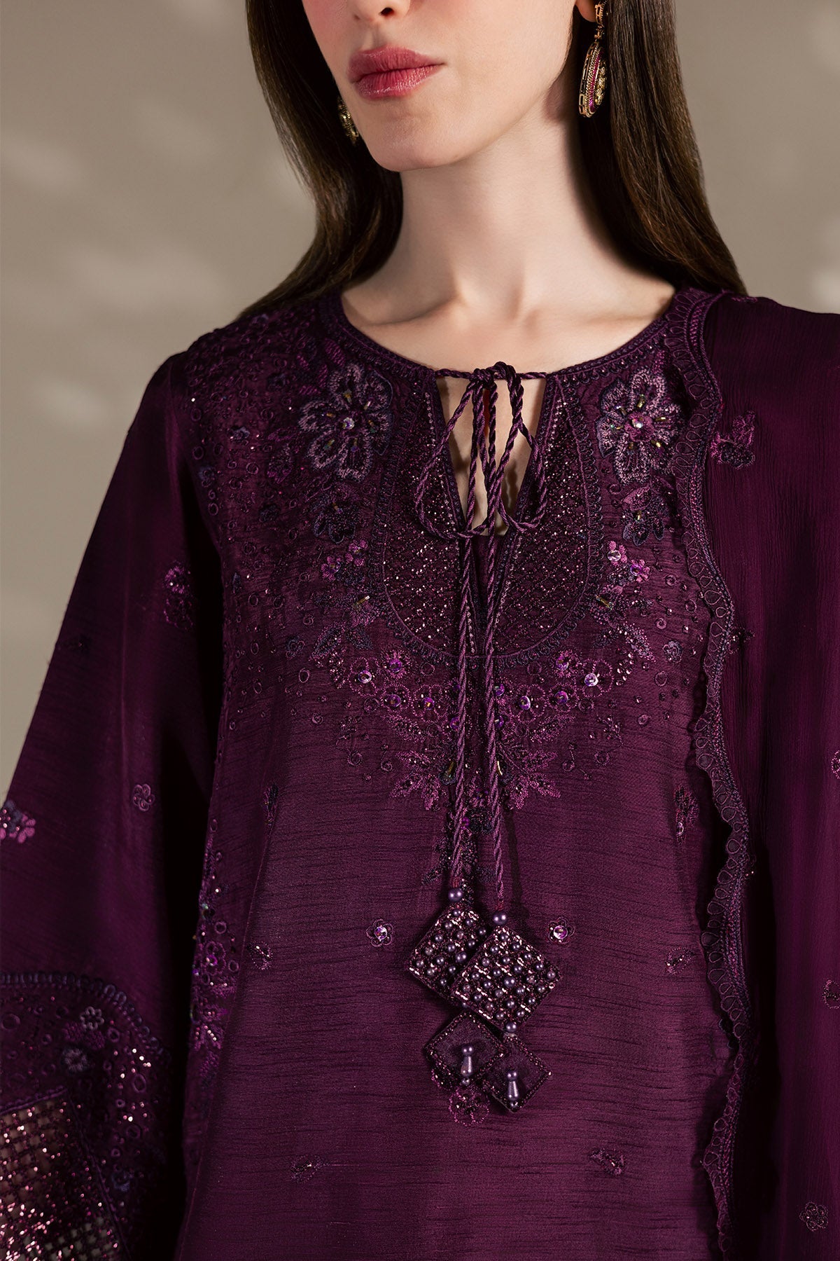 Nureh | The Silk 26 | S-36 - Luxury Dress - available at Maria Faisal in UK and USA.