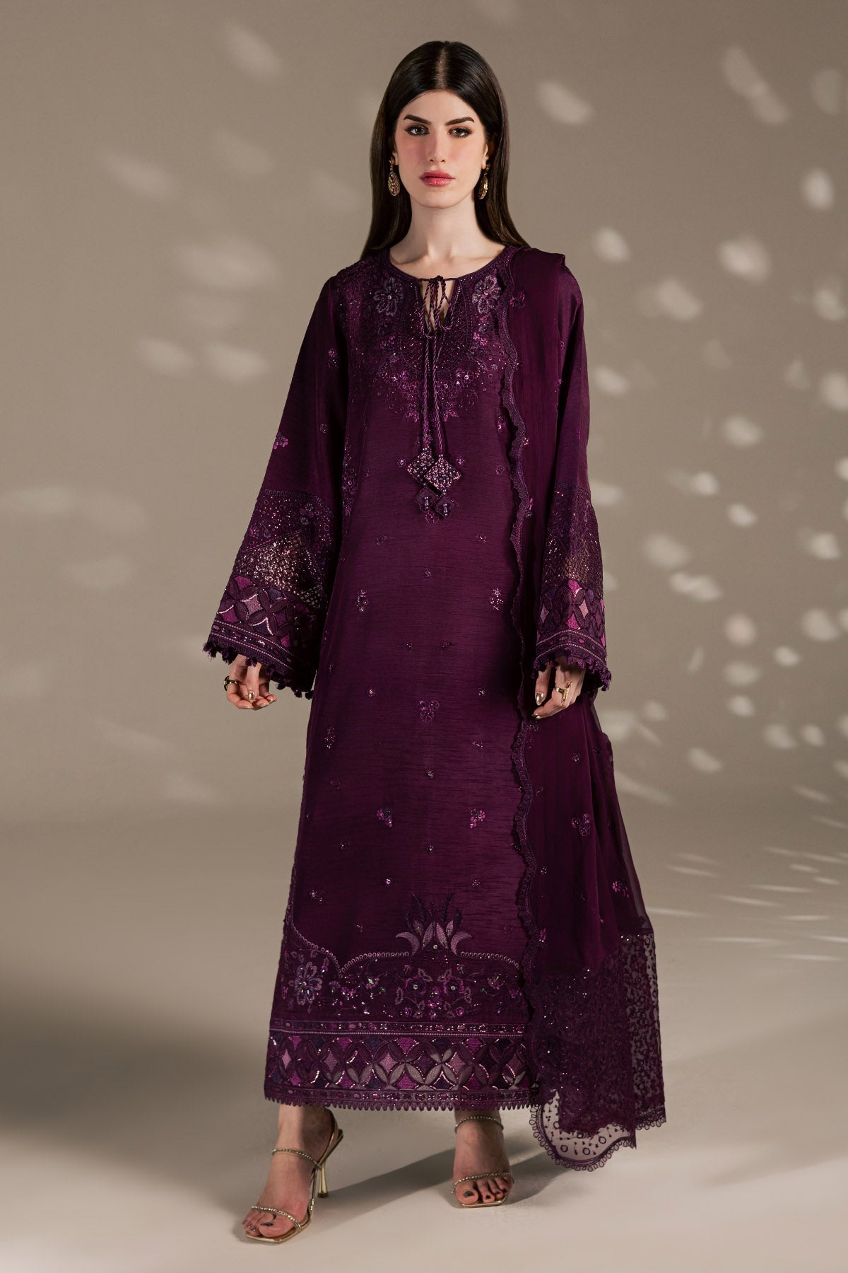 Nureh | The Silk 26 | S-36 - Luxury Dress - available at Maria Faisal in UK and USA.