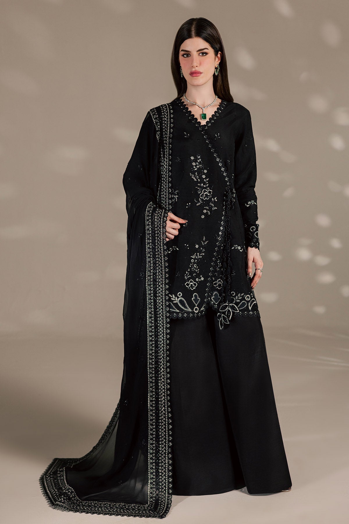Nureh | The Silk 26 | S-37 - Luxury Dress - available at Maria Faisal in UK and USA.