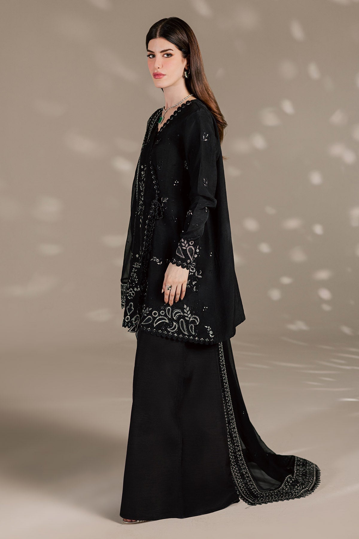 Nureh | The Silk 26 | S-37 - Luxury Dress - available at Maria Faisal in UK and USA.