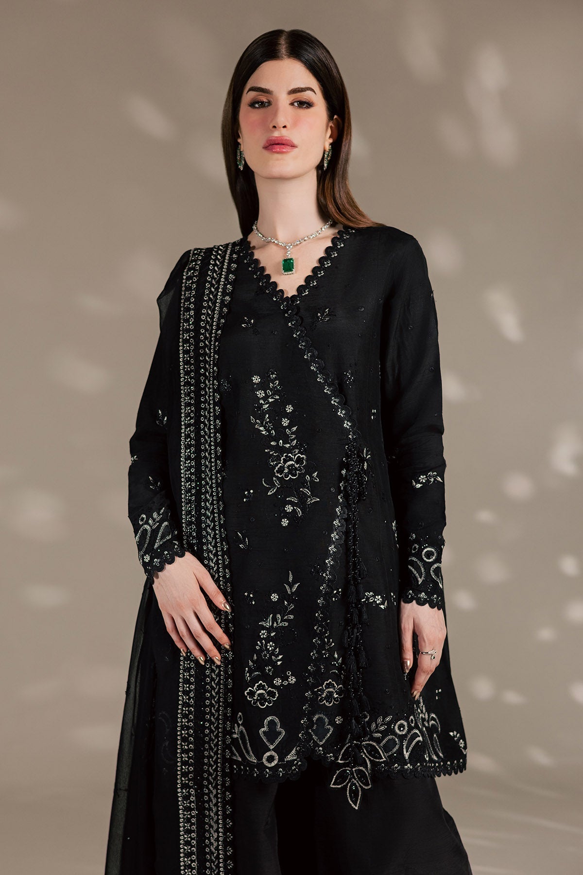 Nureh | The Silk 26 | S-37 - Luxury Dress - available at Maria Faisal in UK and USA.