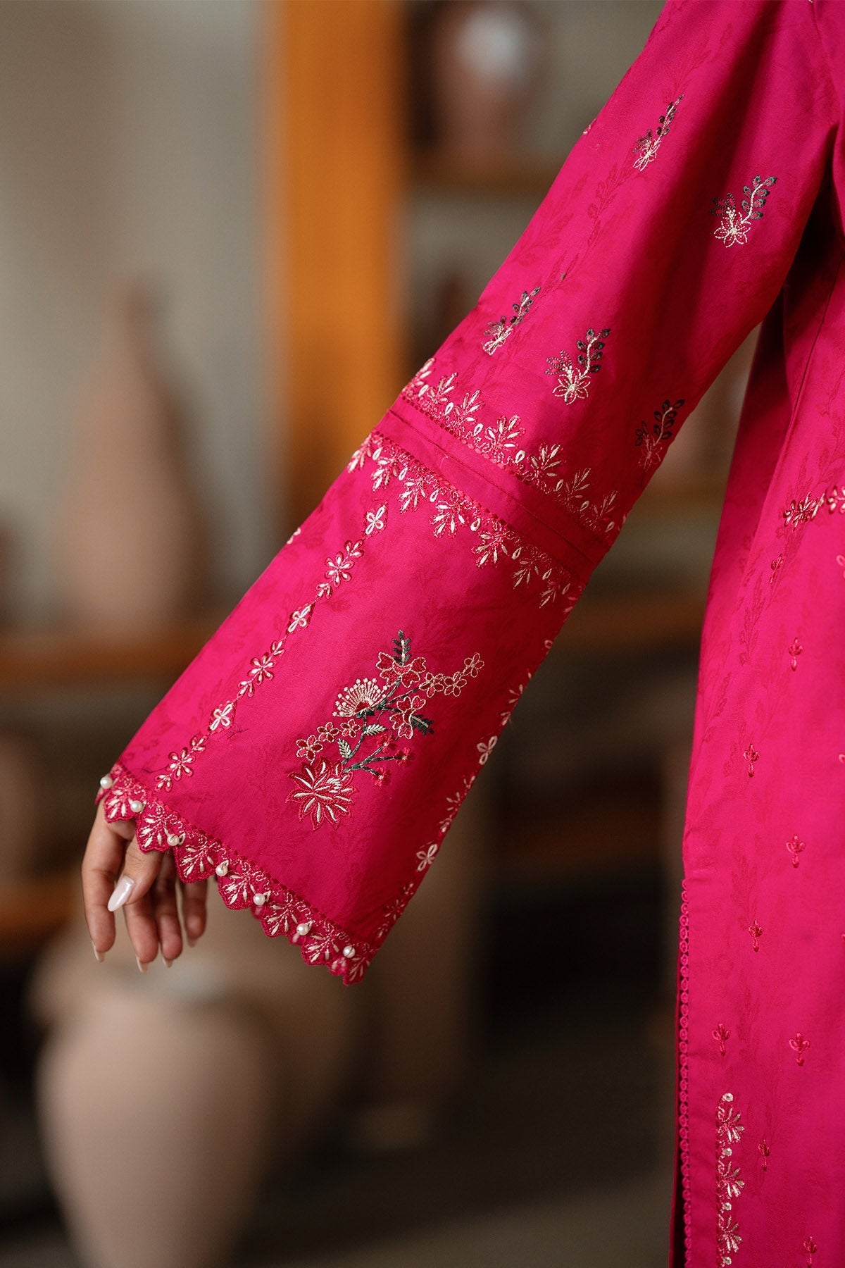 Nureh | Raha Lawn | NE-236 - Luxury Dress - available at Maria Faisal in UK and USA.