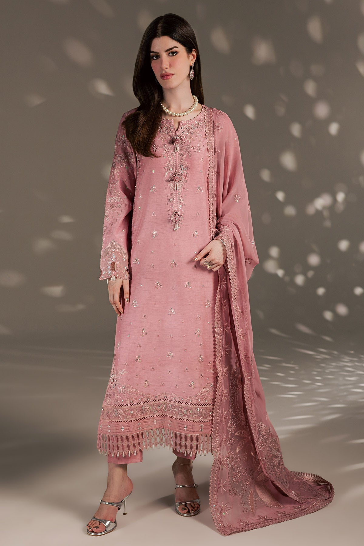 Nureh | The Silk 26 | S-35 - Luxury Dress - available at Maria Faisal in UK and USA.