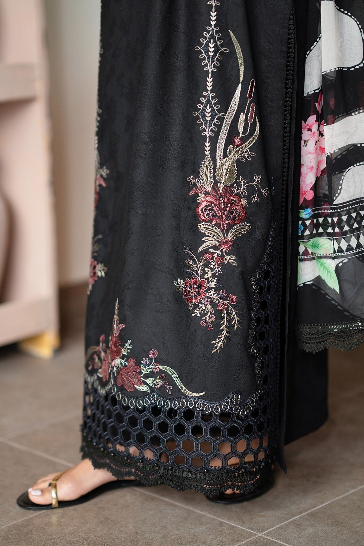Nureh | Raha Lawn | NE-239 - Luxury Dress - available at Maria Faisal in UK and USA.
