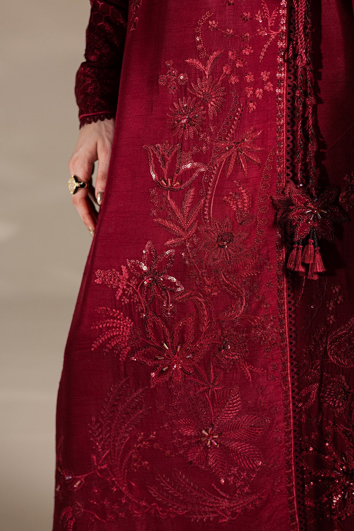 Nureh | The Silk 26 | S-32 - Luxury Dress - available at Maria Faisal in UK and USA.