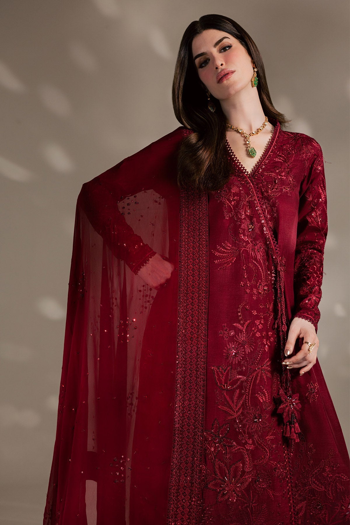 Nureh | The Silk 26 | S-32 - Luxury Dress - available at Maria Faisal in UK and USA.