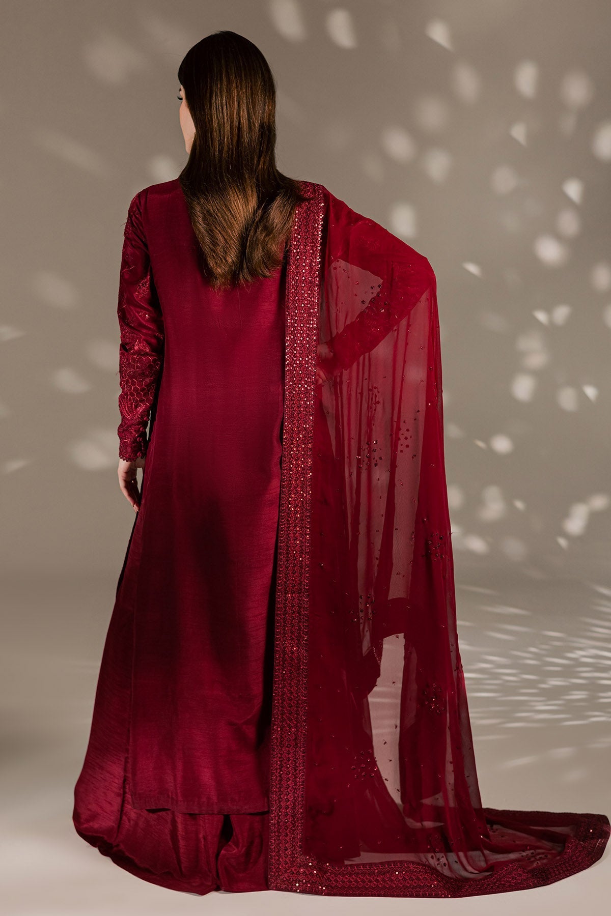 Nureh | The Silk 26 | S-32 - Luxury Dress - available at Maria Faisal in UK and USA.
