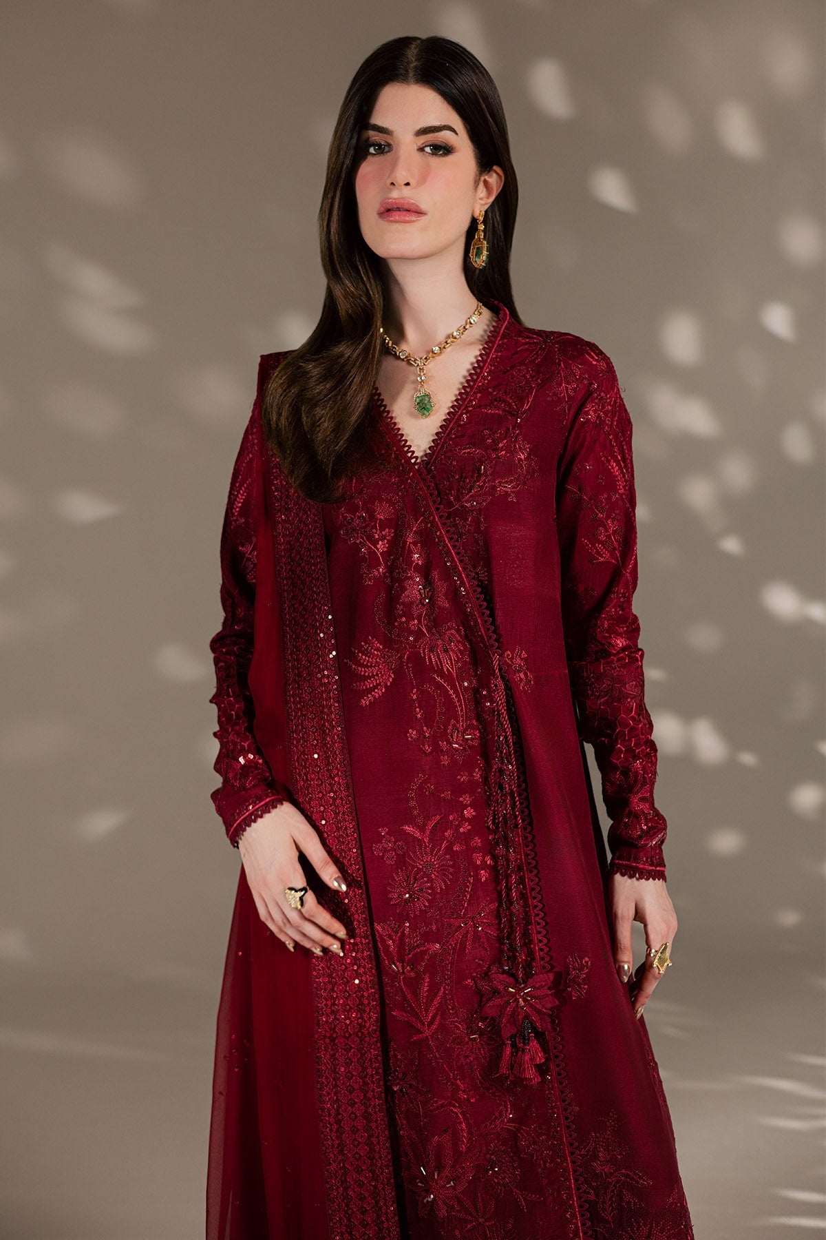 Nureh | The Silk 26 | S-32 - Luxury Dress - available at Maria Faisal in UK and USA.