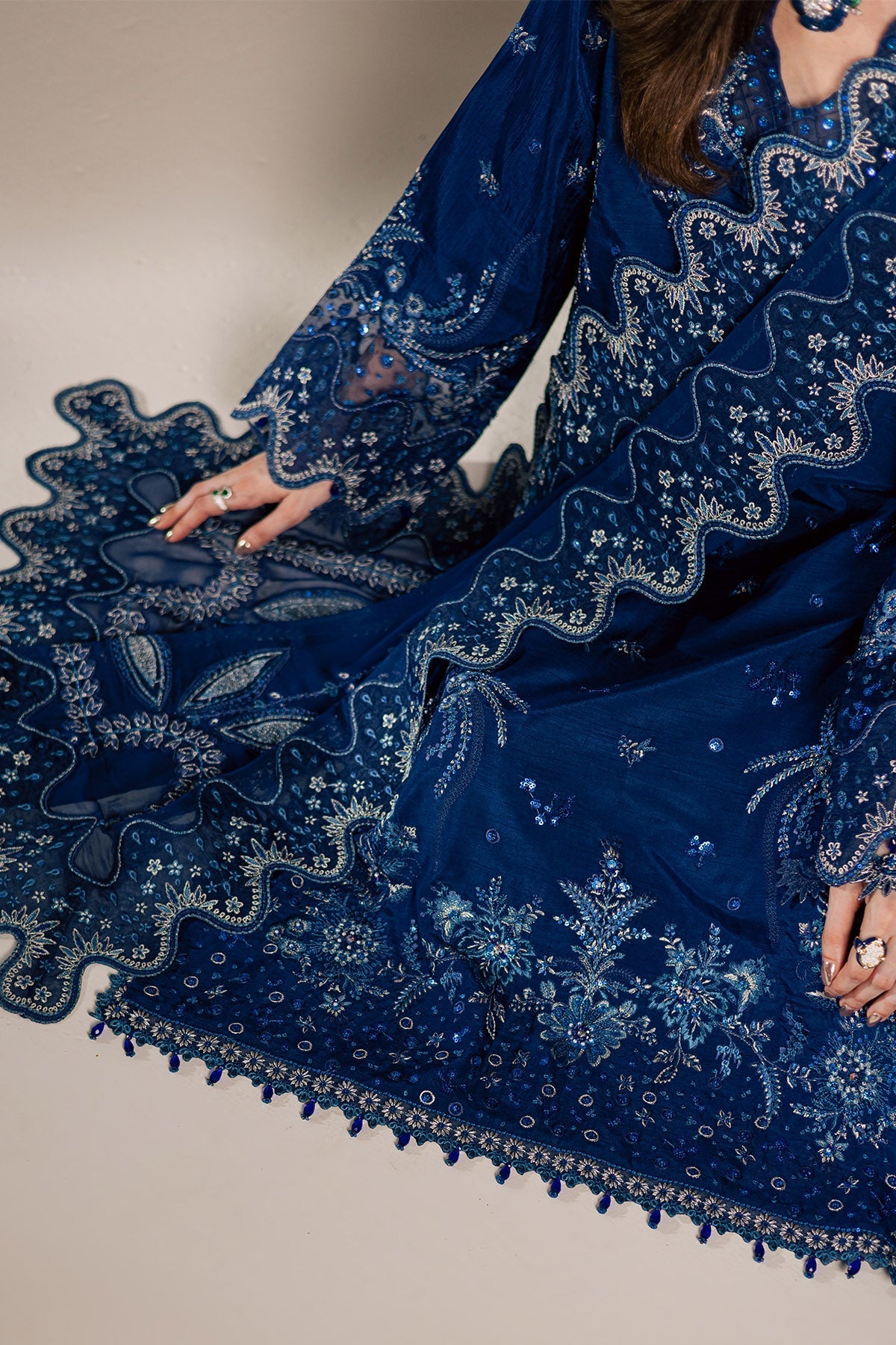 Nureh | The Silk 26 | S-34 - Luxury Dress - available at Maria Faisal in UK and USA.