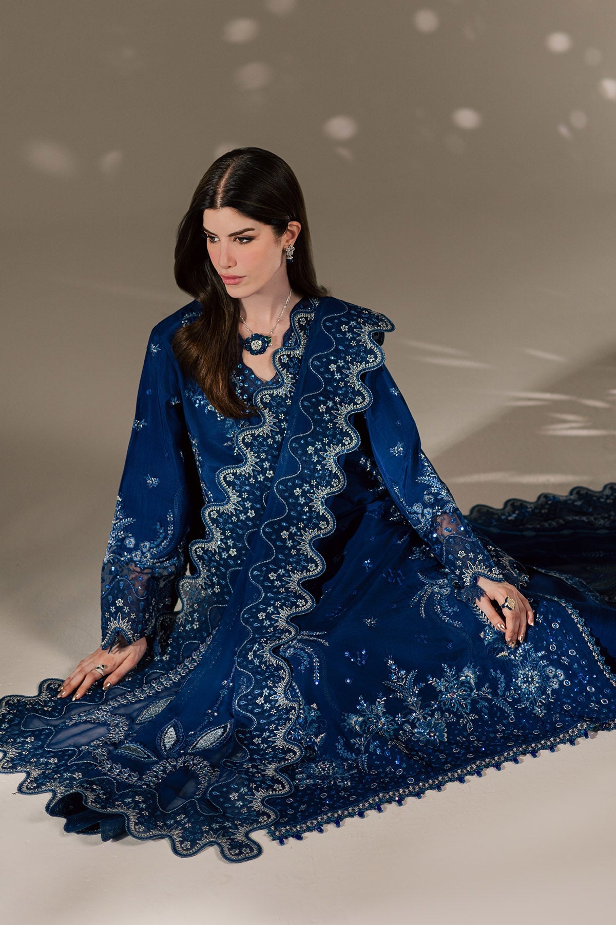 Nureh | The Silk 26 | S-34 - Luxury Dress - available at Maria Faisal in UK and USA.
