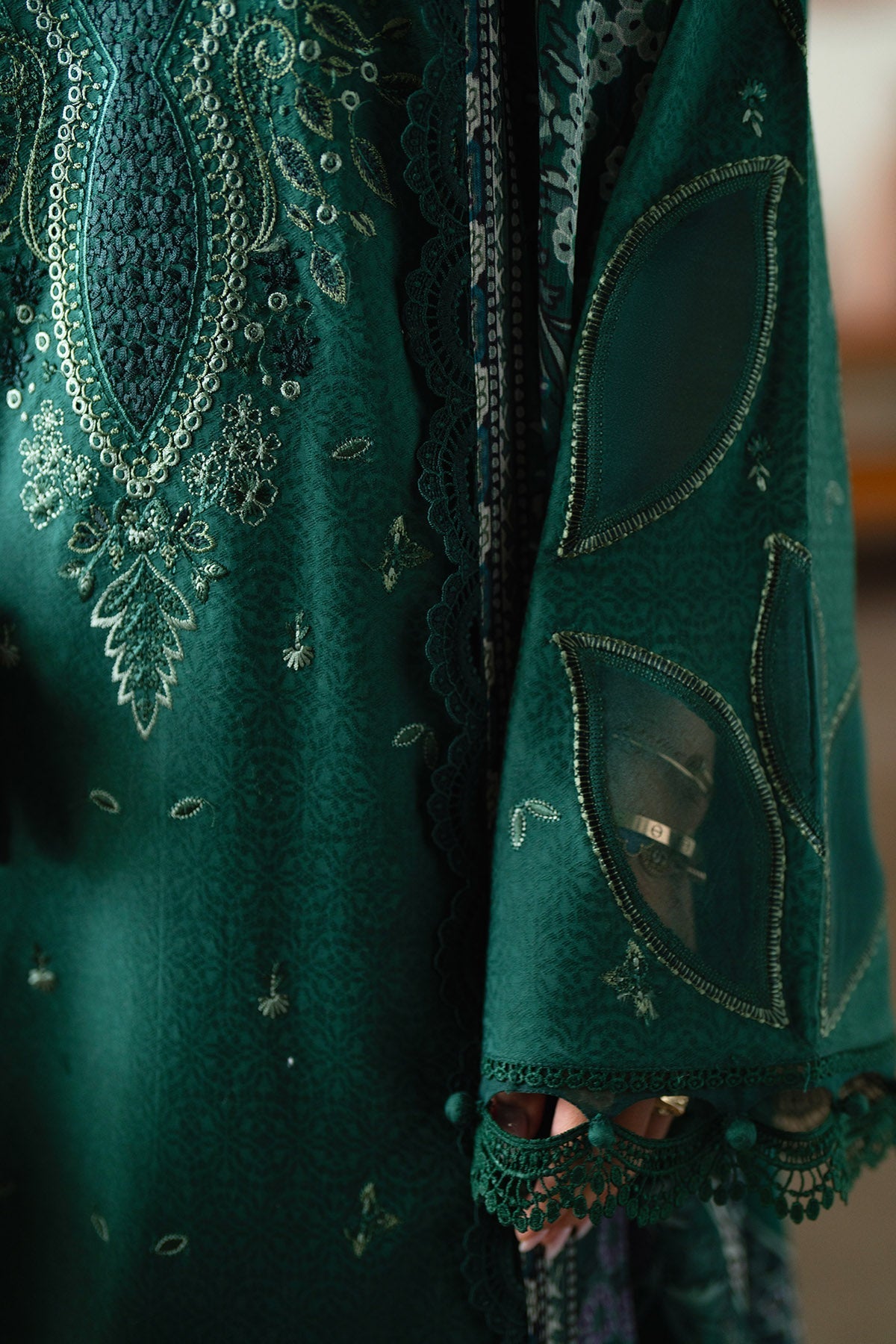 Nureh | Raha Lawn | NE-234 - Luxury Dress - available at Maria Faisal in UK and USA.