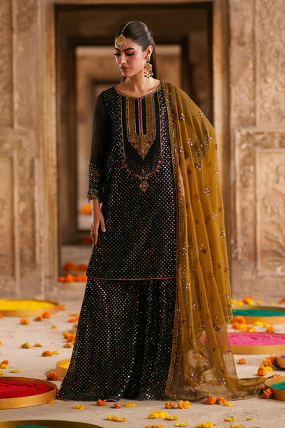 Naqshi | Zariah Crinkle Collection | Irra - Formal Dress - available at Maria Faisal in UK and USA.