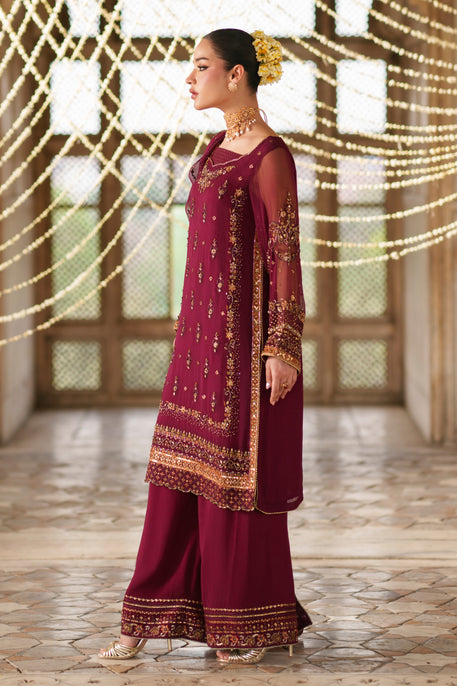 Naqshi | Zariah Crinkle Collection | Ehaad - Formal Dress - available at Maria Faisal in UK and USA.