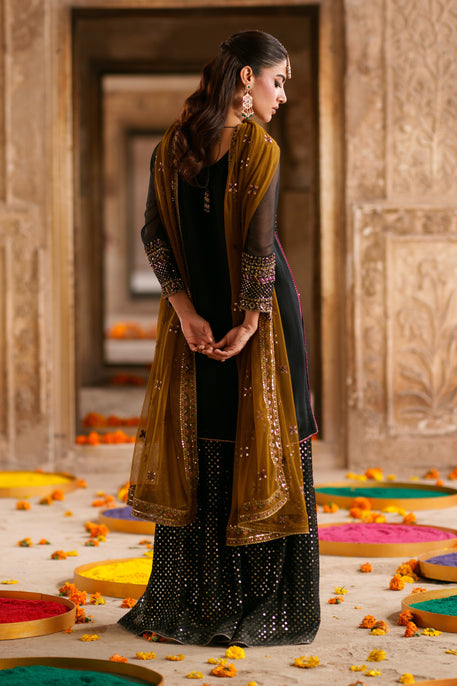 Naqshi | Zariah Crinkle Collection | Irra - Formal Dress - available at Maria Faisal in UK and USA.