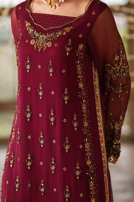 Naqshi | Zariah Crinkle Collection | Ehaad - Formal Dress - available at Maria Faisal in UK and USA.