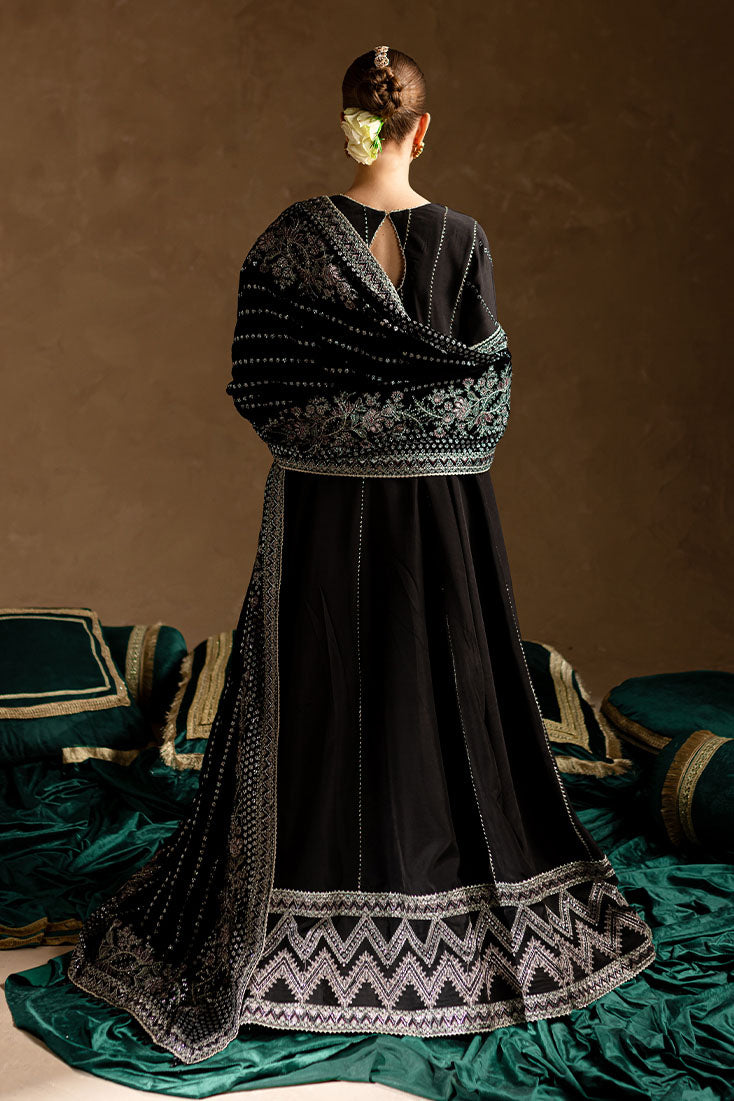 Marjjan | De Rose Velvet | MRV-14 (BLACK) - Ladies Clothes - Maria Faisal