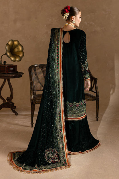 Marjjan | De Rose Velvet | MRV-07 (GREEN) - Ladies Clothes - Maria Faisal