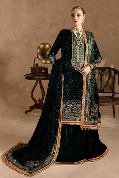 Marjjan | De Rose Velvet | MRV-07 (GREEN) - Ladies Clothes - Maria Faisal