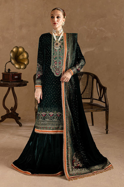 Marjjan | De Rose Velvet | MRV-07 (GREEN) - Ladies Clothes - Maria Faisal