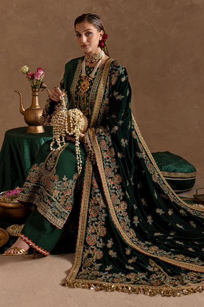 Marjjan | De Rose Velvet | MRV-11 (GREEN) - Ladies Clothes - Maria Faisal
