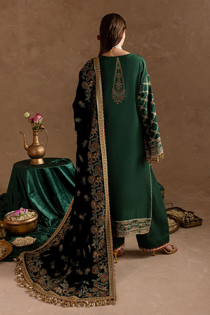 Marjjan | De Rose Velvet | MRV-11 (GREEN) - Ladies Clothes - Maria Faisal