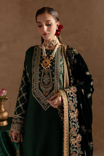 Marjjan | De Rose Velvet | MRV-11 (GREEN) - Ladies Clothes - Maria Faisal
