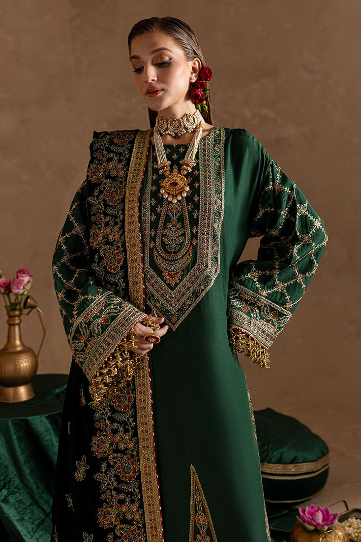 Marjjan | De Rose Velvet | MRV-11 (GREEN) - Ladies Clothes - Maria Faisal