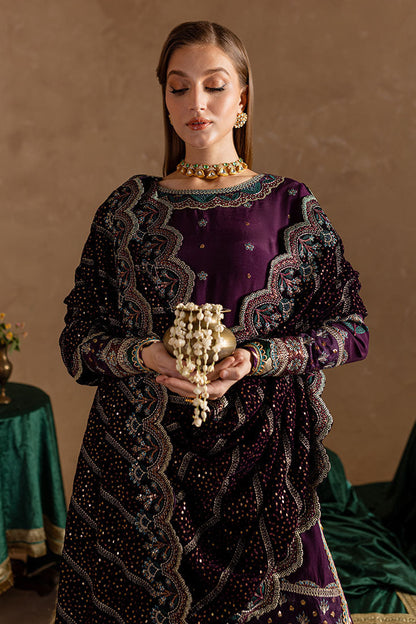 Marjjan | De Rose Velvet | MRV-12 (PURPLE) - Ladies Clothes - Maria Faisal