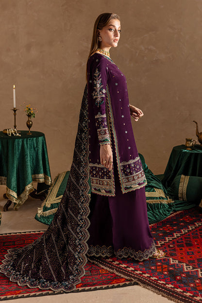Marjjan | De Rose Velvet | MRV-12 (PURPLE) - Ladies Clothes - Maria Faisal