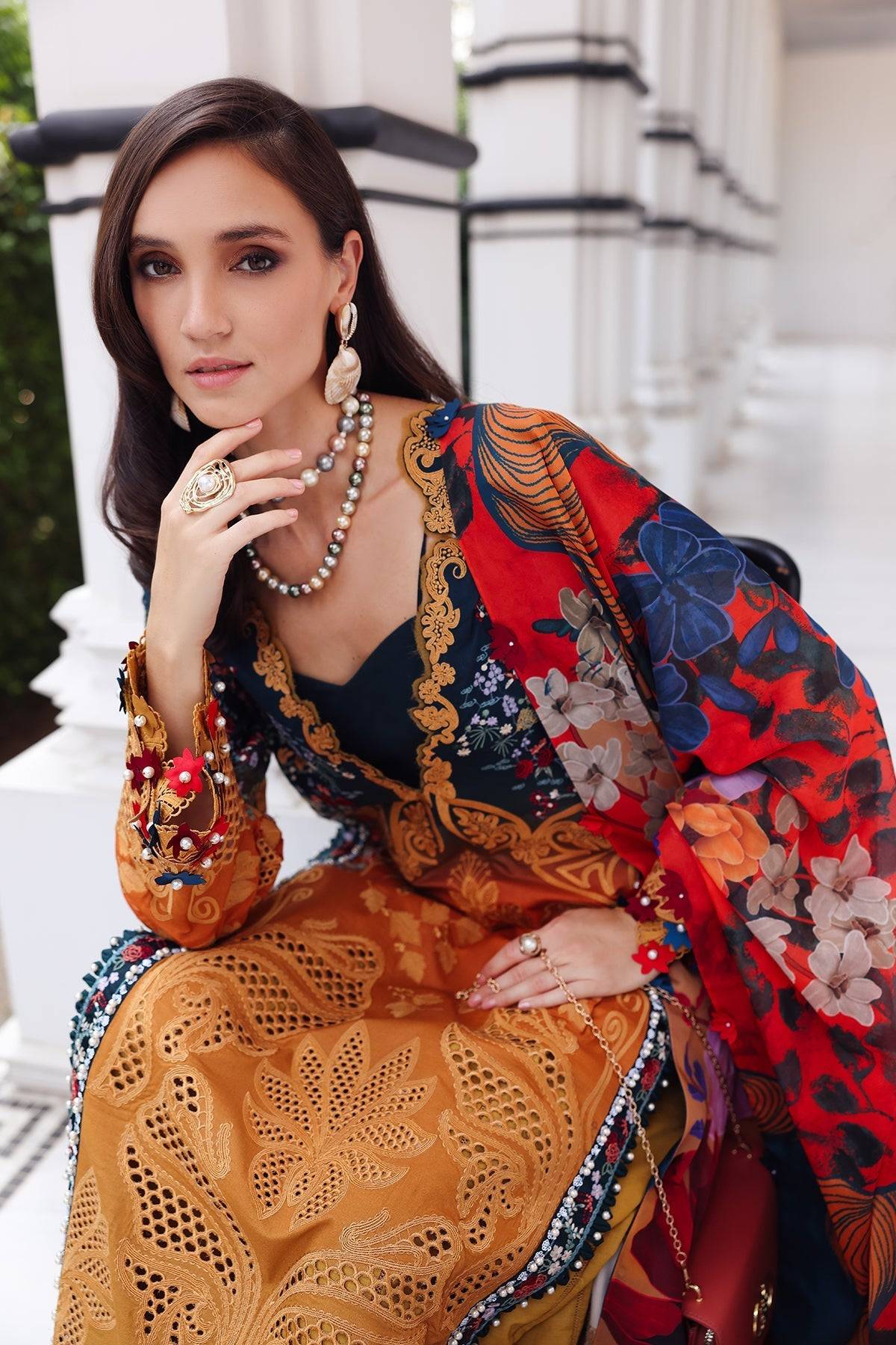 Afrozeh | Lawn 25 | Halcy by Maria Faisal - Registered Vendor of : Afrozeh - type : Ladies Clothes - 100% original wedding dresses